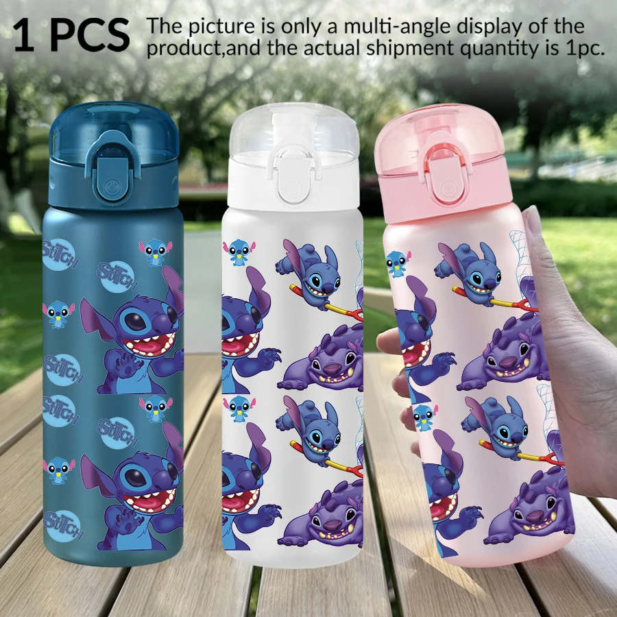1pc disney stitch roxo monstro padrão 26oz garrafa de água de plástico esportes ao ar livre copo de água aniversário/regresso a casa presente
