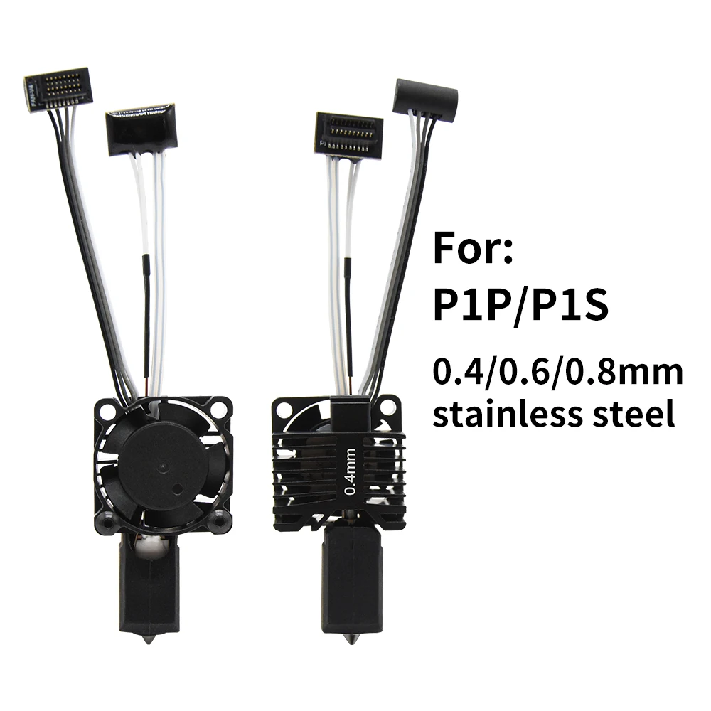 

Hotend Assembly for Bambu P1P P1S with Cooling Fan 1M PTFE Tube & 10Pcs PC4-M10 Fittings For P1P 3D Printing Parts