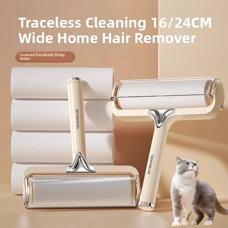 

Pet Hair Remover Roller Home Clothes Bedding Roll Brush Tearable Dust Cleaning Paper Roll Plastic Material for Pet Hair And D...