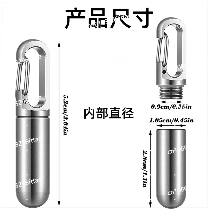 Stainless Steel Small Medicine Bottles, Titanium Alloy Small Medicine Bottles, Portable Medicine Bottles