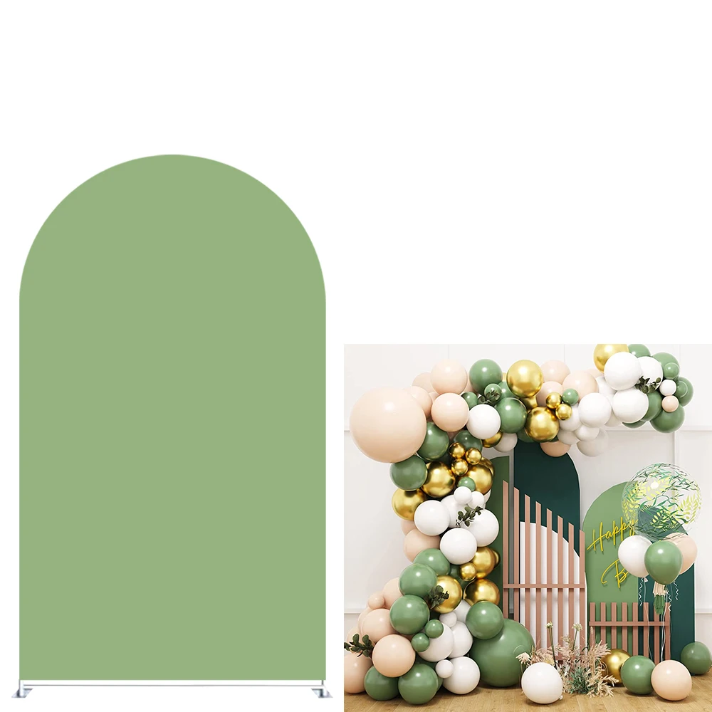 

Mint Green Arched Fabric Cover Chiara Backdrop Arched Wall Stands Cover for Birthday Parties Wedding Decor Supplies GX-374