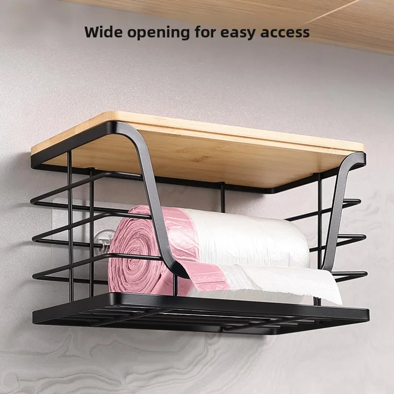 مجموعة تخزين المطبخ الكاملة المكونة من قطعتين: أقصى مساحة مع موزع أكياس القمامة وسلة حائط متعددة الاستخدام للتوابل والإنتاج #4