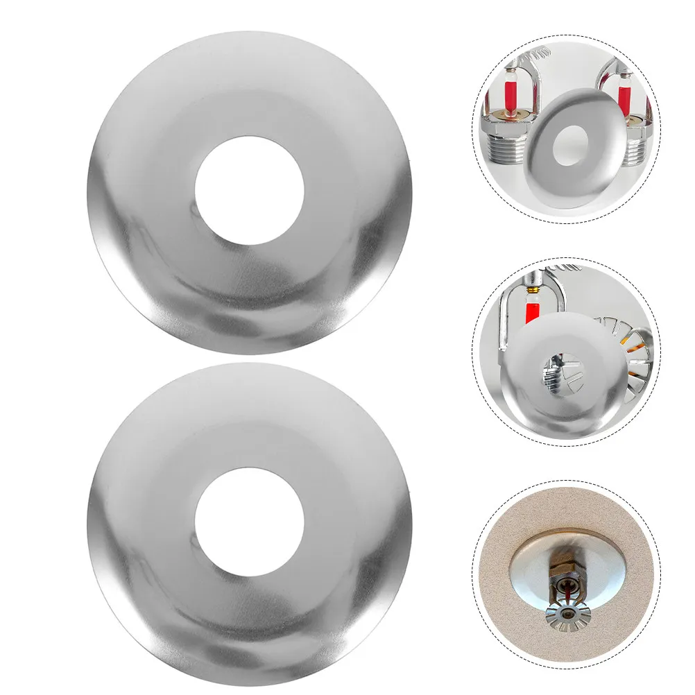 

5 шт. Декоративные защитные накладки из нержавеющей стали для огнетушащих головок, простая установка, скрытый монтаж для потолка