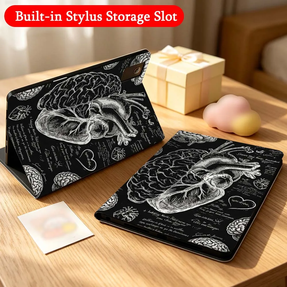 Creative Heart Pattern Case For Lenovo Idea Tab K10 M10 P11 P12 Xiaoxin Pad Pro GT Plus 10.6 11 11.1 inch 2025 Folding Tablet