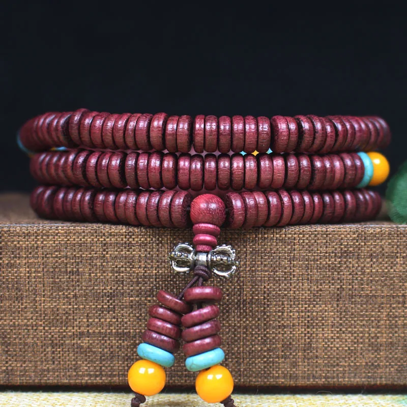 

Natural Violet Beads Buddha Beads Rose Sandalwood216Piece Men's and Women's Ebony Beads Factory direct sales