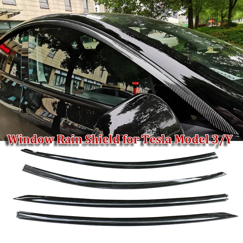 

For Tesla Model 3 Y Window Rain Guards Deflectors Model3 2023 Exterior Modified Accessories Car Weather Shield For ModelY 2020