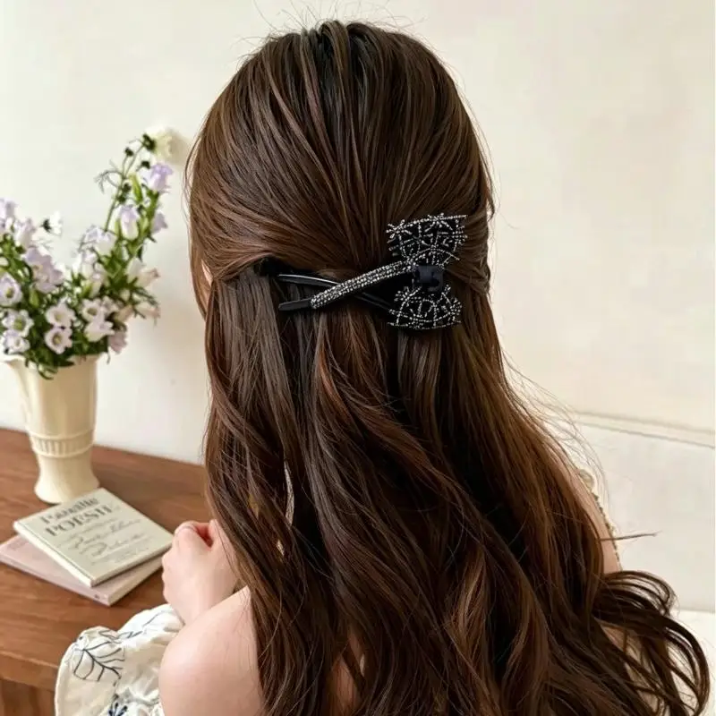 1 Stück Acryl-Haarklammer mit Blumenmuster, Modisches Haaraccessoire für Damen, Luxuriöse Haarnadel, Elegante Haarspange für den Hinterkopf – Detail 3