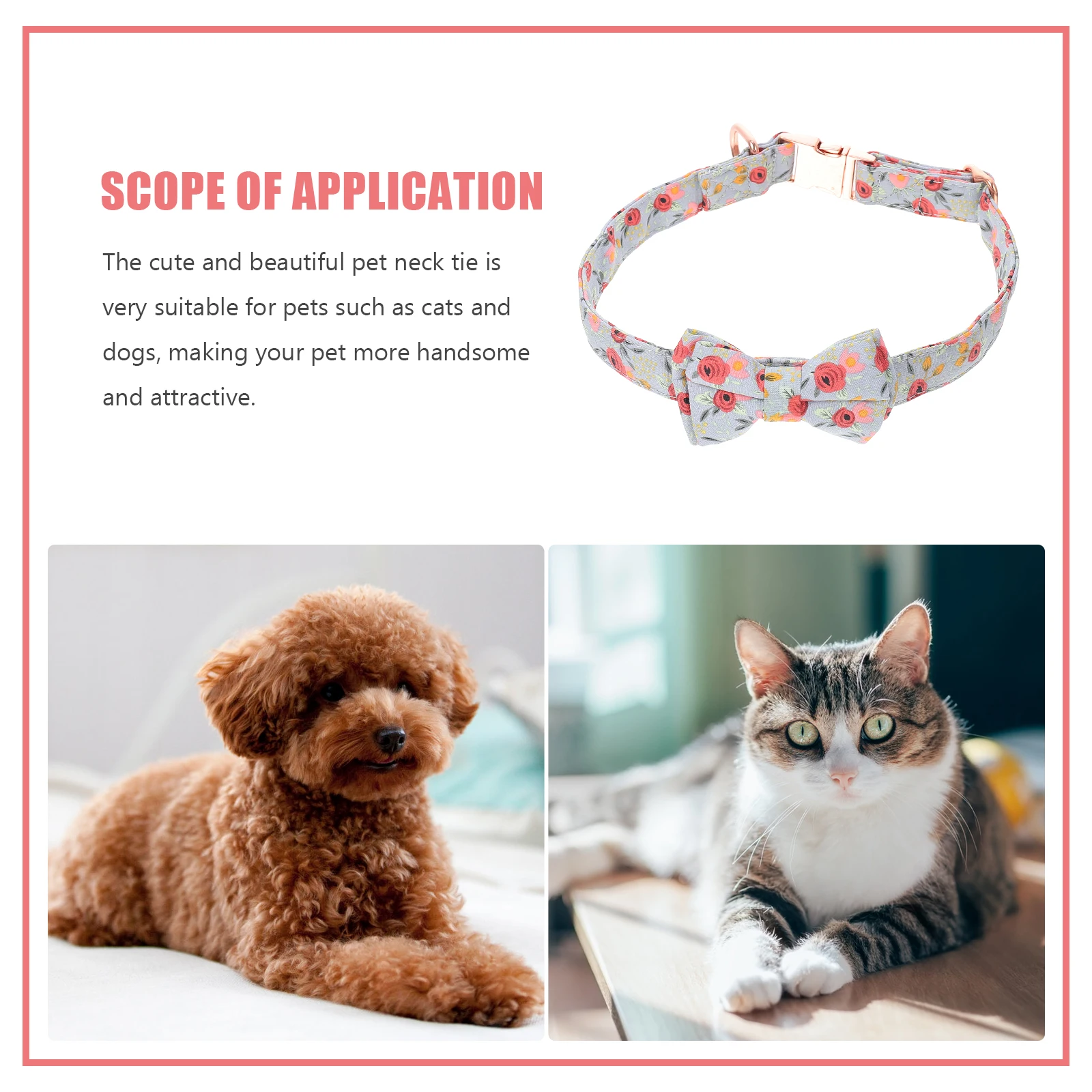 

Pet Collar Cotton Cat Necklace Flower Pattern Kitten Decorative Small Cosplay Comfortable Safe Smooth Durability Holiday