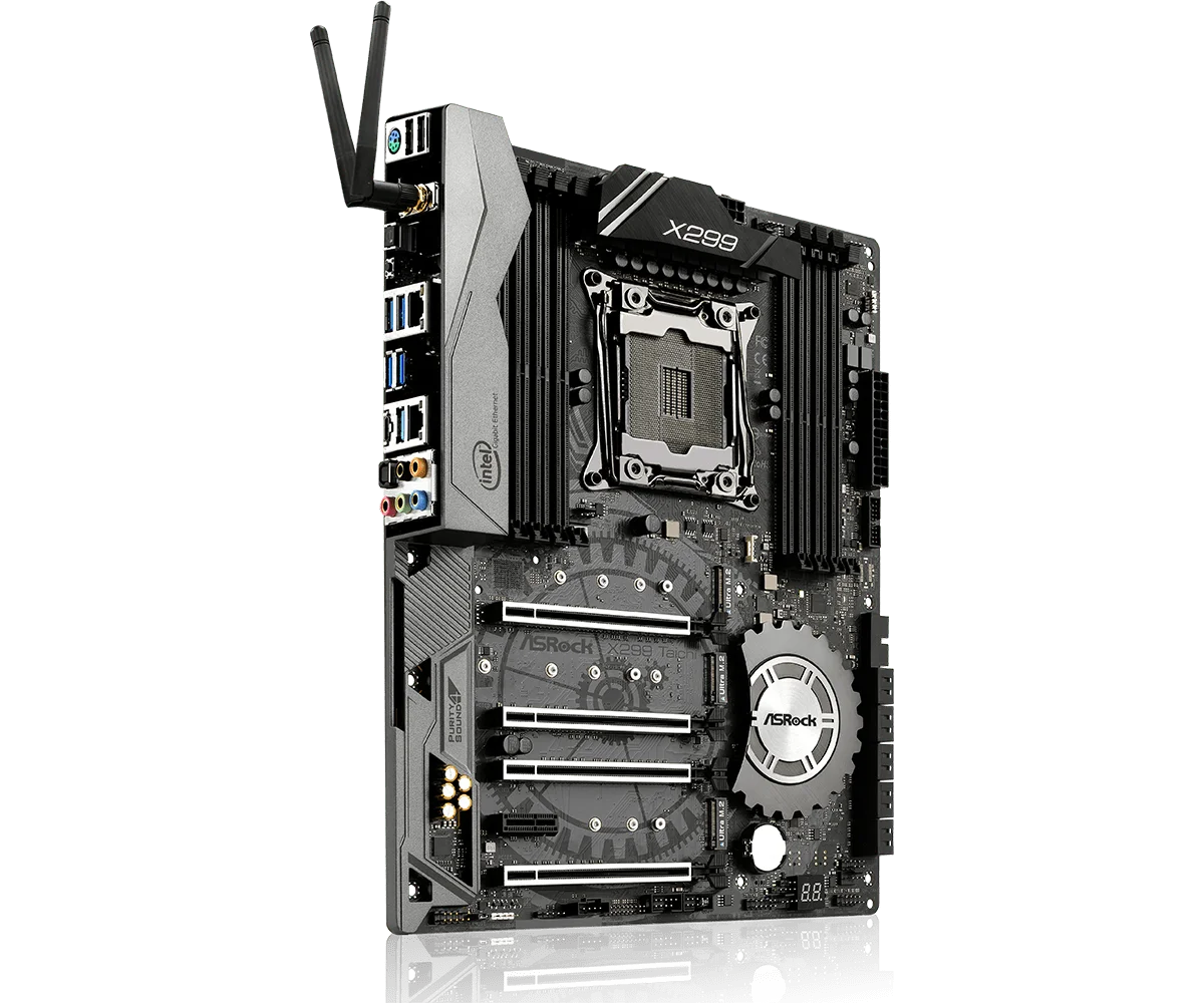 Imagem -04 - Placa-mãe Asrock-x299 Taichi Suporte I9-9920x 7940x 7820x I9-9900x I7-9800x Cpu Lga 2066 Intel X299 M.2 Ddr4 256gb Atx