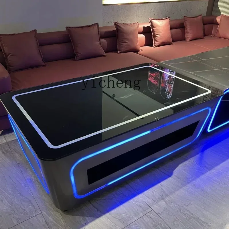 b121 KTV Dedicated Luminous Abyss Coffee Table Bar Electronic Sound Party Room Stainless Steel Table