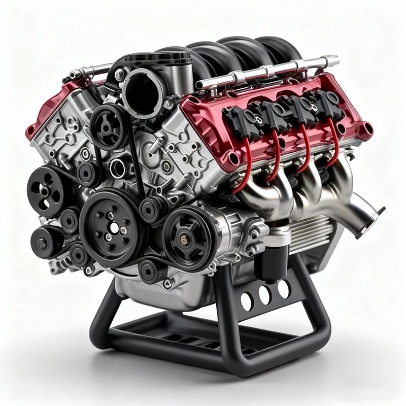 

V8 Engine Model Simulation for Car and Desktop Decoration, Electric Model Assembly Kit
