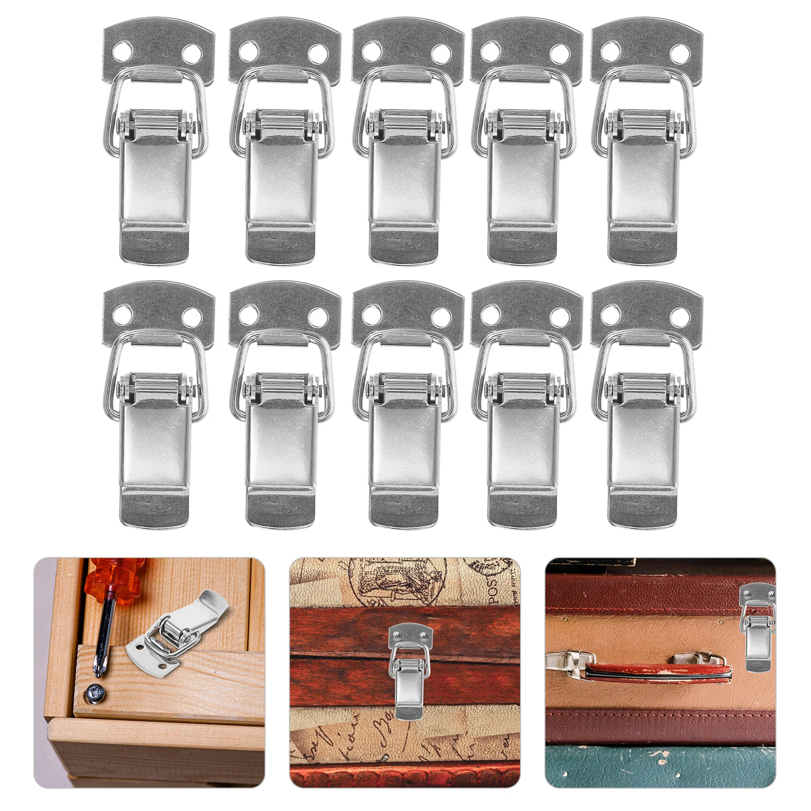

10pcs Stainless Steel Toggle Latch Spring Loaded For Toolboxes Drawers Cases Cabinet Door Locks Sliding Lock For Door Hardware