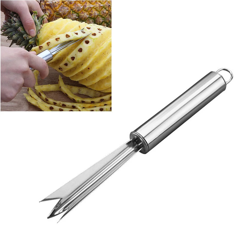 

4Pcs Pineapple Skin Remover Stainless Steel Kitchen Gadget Multifunctional Peeling Coring Slicing Tool for Home