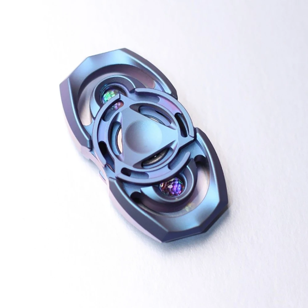 INSITU EDC 스타게이트 피젯 스피너 지르코늄 피젯 토이 성인용 불안 완화 장치 이중 블레이드 피젯 스피너