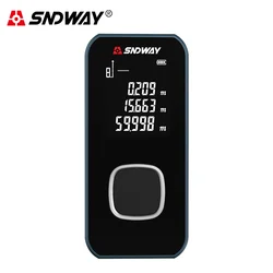 SNDWAY Mini Laser miernik odległości 40M 50M 60M akumulator cyfrowy dalmierz