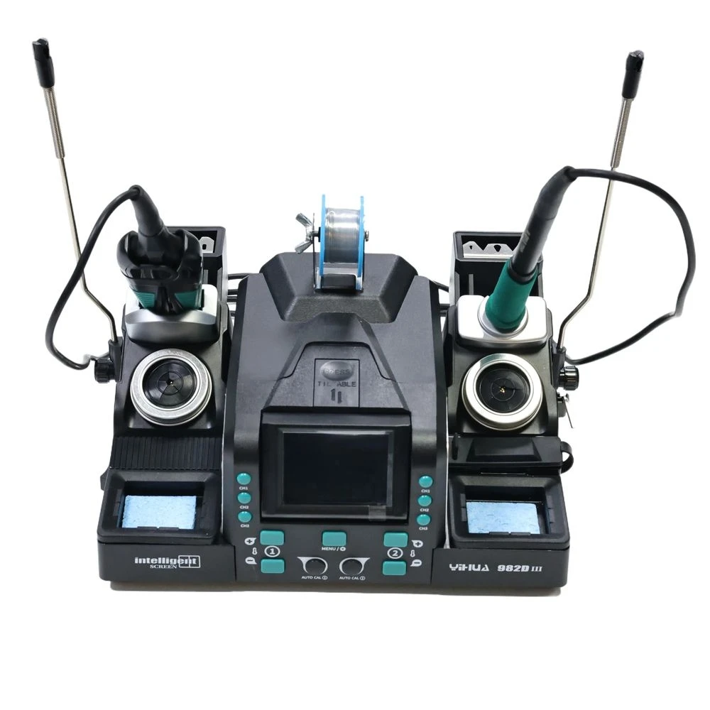 YIHUA 982D-III Compatible With C210 C245 Micro Tweezers 2-IN-1 Precision Soldering Station