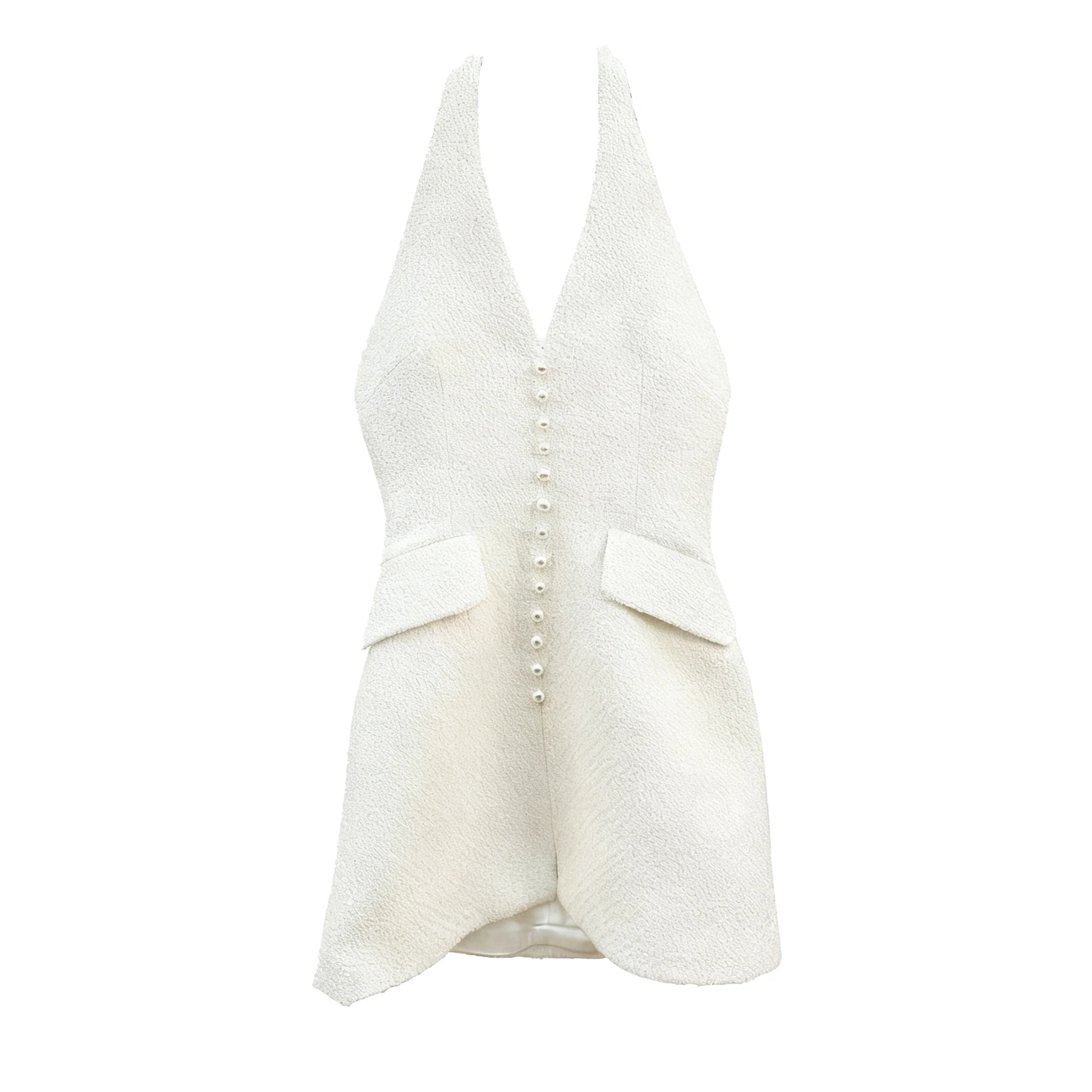 

NIGO Women's White Top V Neck Soft Fabric Comfort Fit Summer Cocktail Parties Weddings #NIGO9541Z