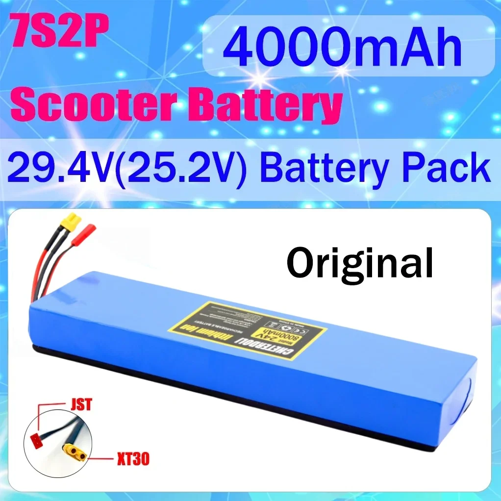 

Original 4000mAh 18650 7S2P Li-ion Rechargeable Battery Pack 25.2V Suitable for Battery Replacement of 29.4V Electric Scooters