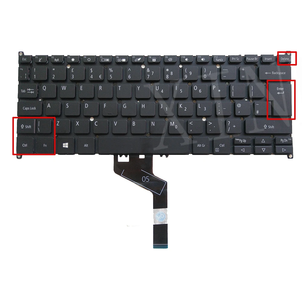 UK Backlit Keyboard For Acer Swift 3 SF314-41 SF314-42 SF314-52 SF314-53 N19C4 N19H4 SF314-57G-52XG  Silver