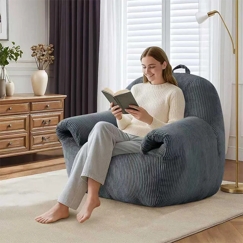 High Density Sponge Filled Comfortable Design Armrest No Frame *For Custom Adult Bean Bag Chair & Sofa Corduroy Upholstery
