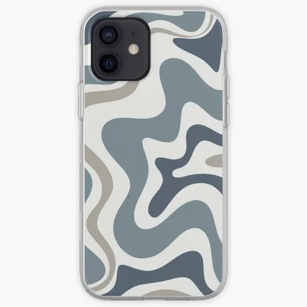 Liquid Swirl Contemporary Abstract In Ne  Phone Case Customizable for iPhone X XS XR Max 6 6S 7 8 Plus 11 12 13 14 Pro Max Mini