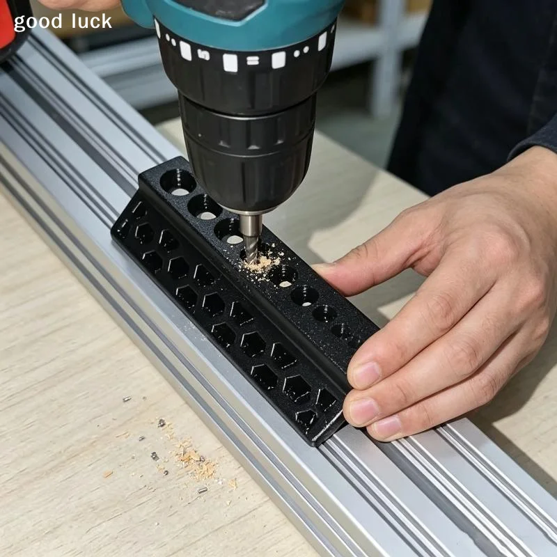 AnswerSafe 15mm 10-Hole Drill Bit Guide Firmly Fixed Non-Slip Drill Bit Holder Accurate Drilling Auxiliary Drill Bit PVC Pipe
