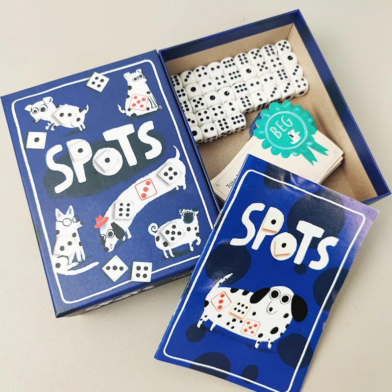 

Interesting Dalmatian English SPOTS board game gambling dog dice yarn luck family leisure party puzzle children's card toy game