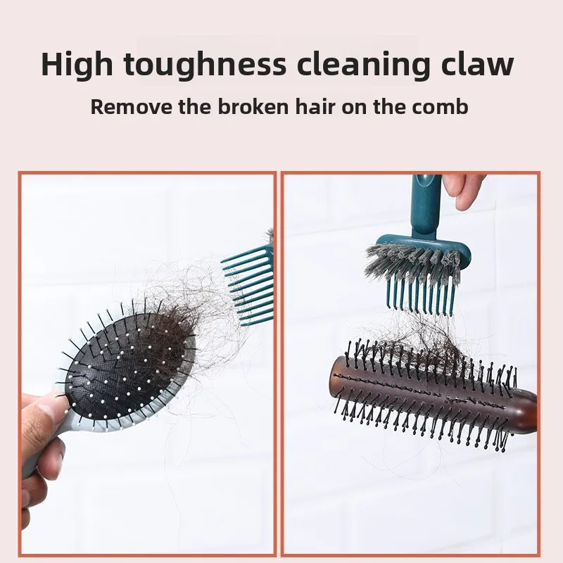 2In1 Comb Cleaning Brush Hairbrush Cleaner Rake Comb Embedded Tool Mini Hair Dirt Remover For Removing Hair Dust Home Salon Use