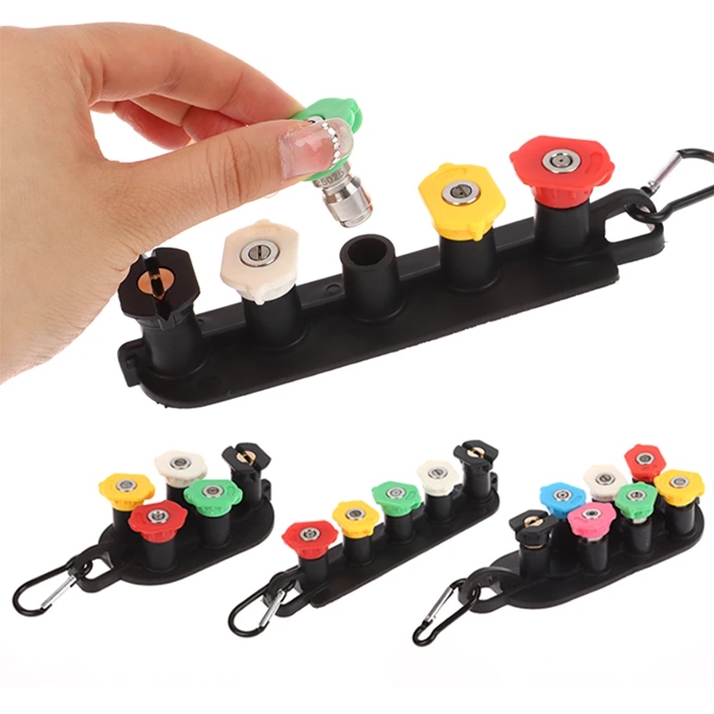 

High Pressure Washer Nozzle 5 or 7 Pack With Holder 1/4 Inch Quick Connect to Washer Gun Pressure Washing Device For Wash Cars