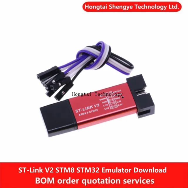 ST-Link V2 stlink mini STM8 STM32 ST LINK emulator gniazdo USB do pobrania programator z pokrywą