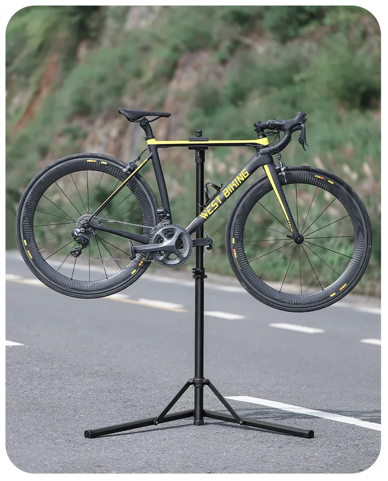 WEST BIKING Multifunktionaler Fahrrad-Reparaturständer, faltbarer Fahrrad-Ausstellungsständer, professioneller Fahrrad-Wartungsständer für Wand/Bodenmontage – Detail 14