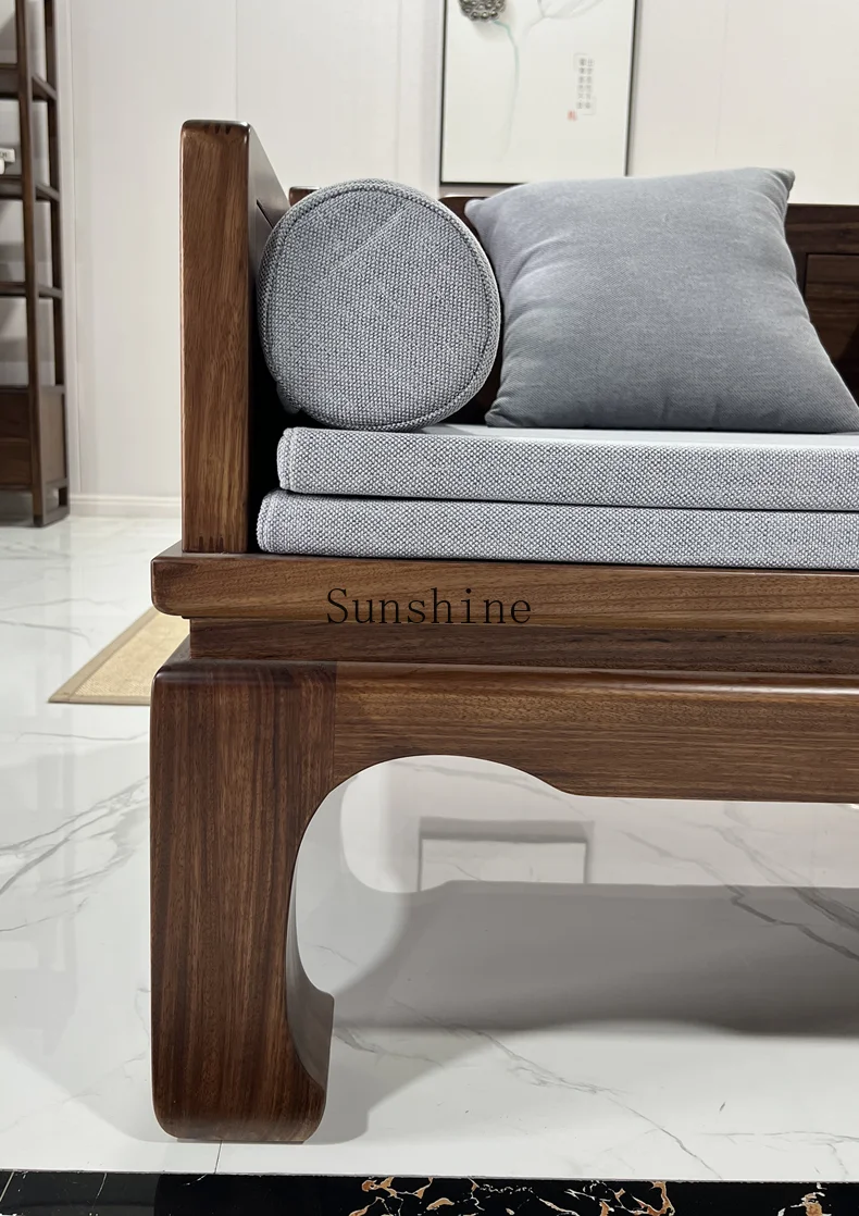 New Chinese Arhat bed solid wood sofa Zen living room tea room club furniture customization