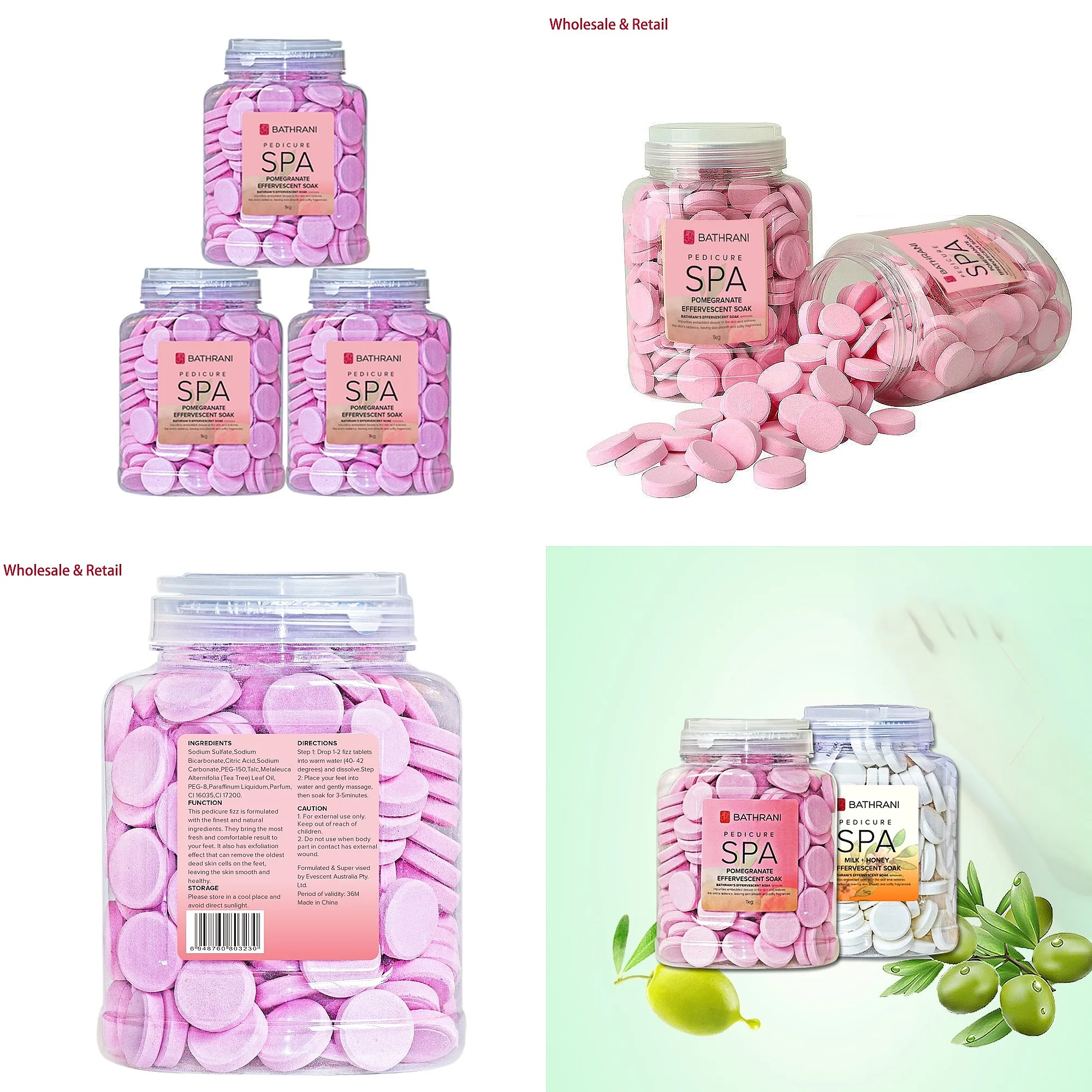 Foot Bath Spa with Pedicure Set Fig Pomegranate Soak Tablets Foot Massage Sofa