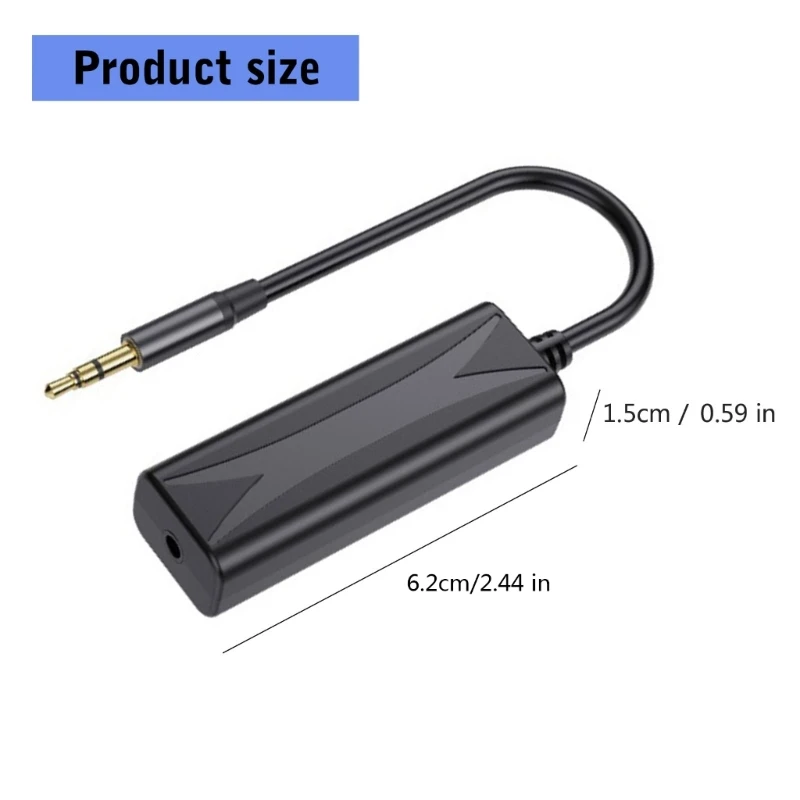 Noise Filter 3.5mm Auditory Cable for Eliminating Ground Looping Disturbances in Car and Home Auditory Systems