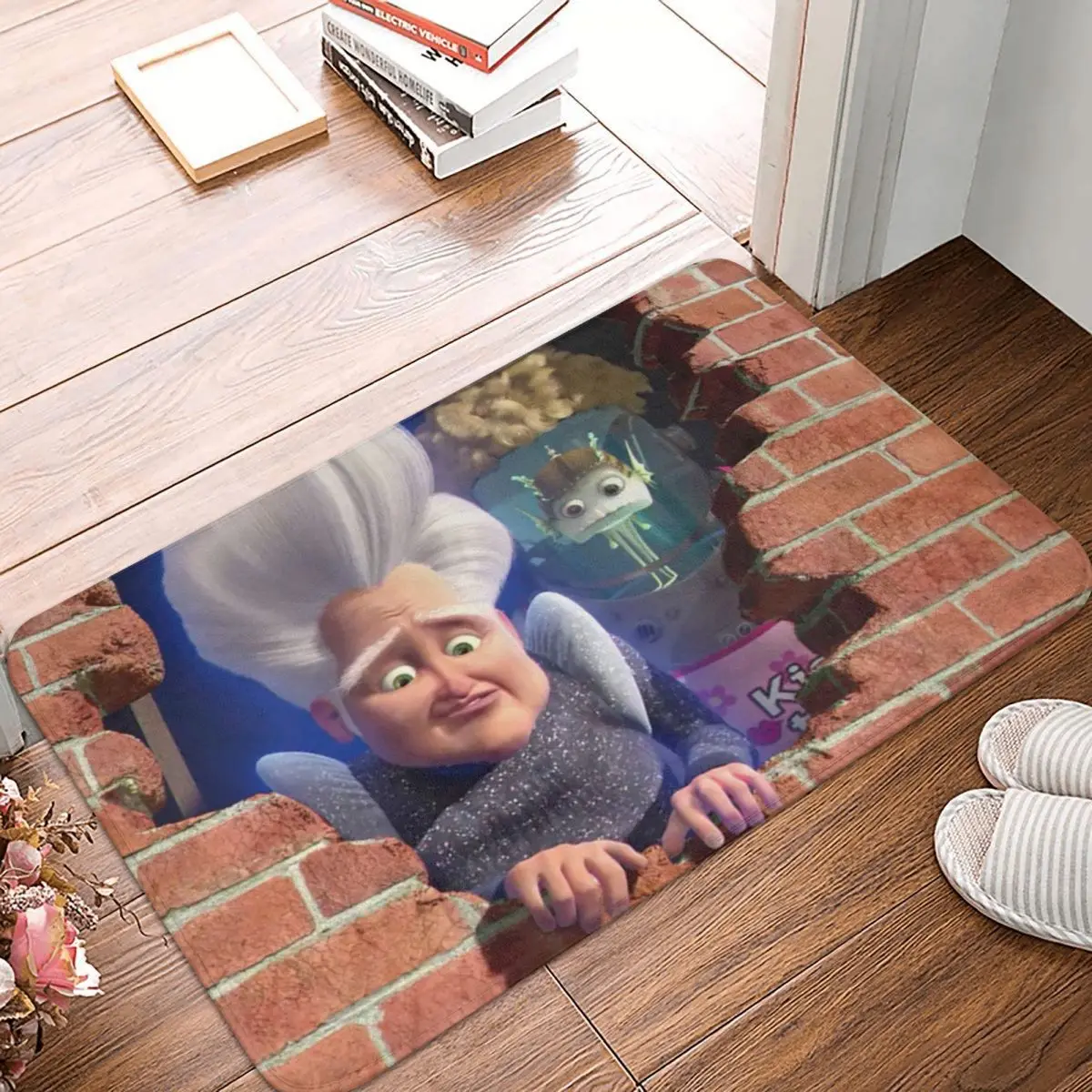 Megamind Anti-Slip Doormat Living Room Mat Broken Wall Balcony Carpet Welcome Rug Indoor Decorative