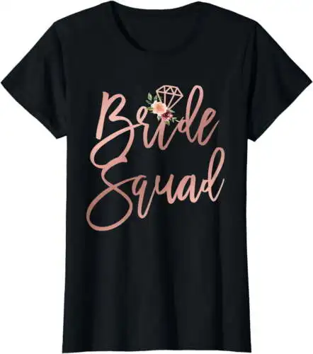 Wedding Party Gift for Bridesmaid Best Friends Bride Squad Short Sleeve T-Shirt