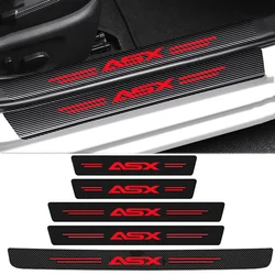 Car Door Threshold Stickers Carbon Fiber Protective Strip for Mitsubishi ASX 2024 Auto Sill Anti Scratch Dirty Tape Film