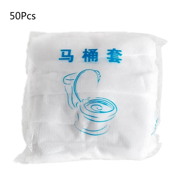 Q1JB 100/50/10PCS Waterproof Toilet Covers Convenient Bathroom Cover for Home Hotel and Public Use Disposables