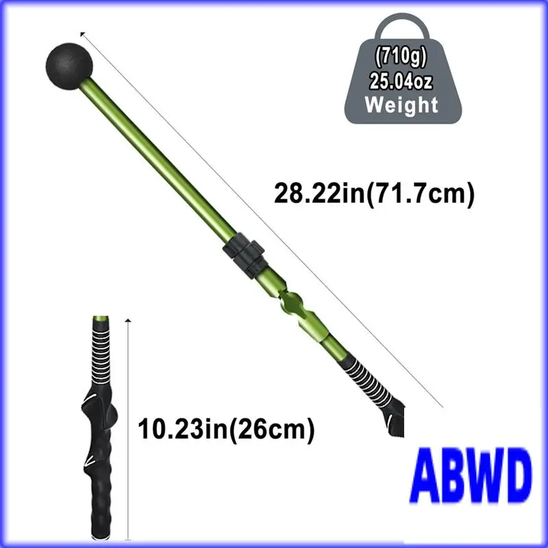 WD-Golf Swing Trainer Exerciser Aid قابل للتعديل لتدريب الجولف لتحسين المفصلي الساعد دوران الكتف #6