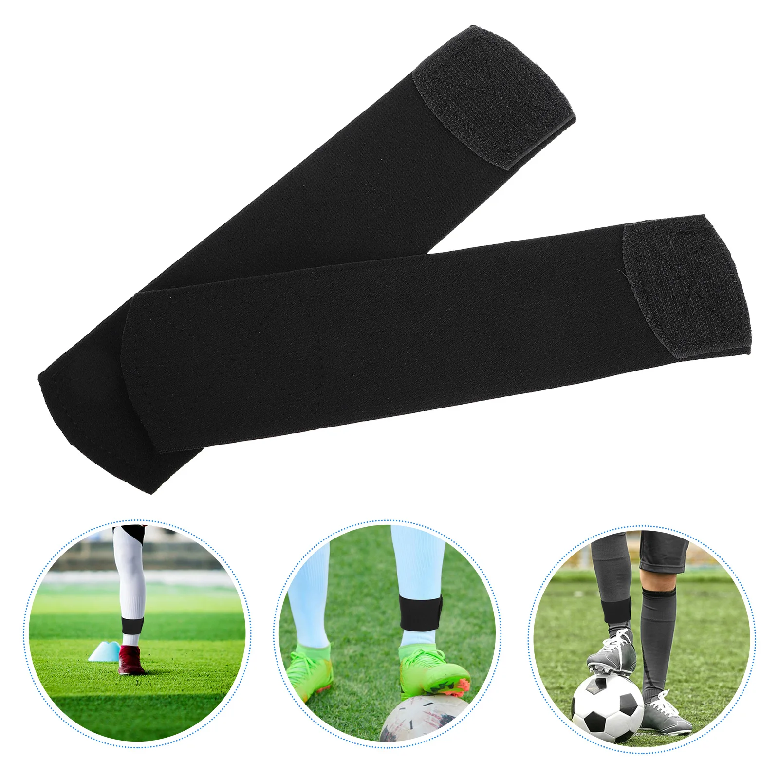 

Adjustable Shin Guard Straps 1 Pair Elastic Breathable Soccer Ankle Support For Pain Relief Injury Prevention Lightweight