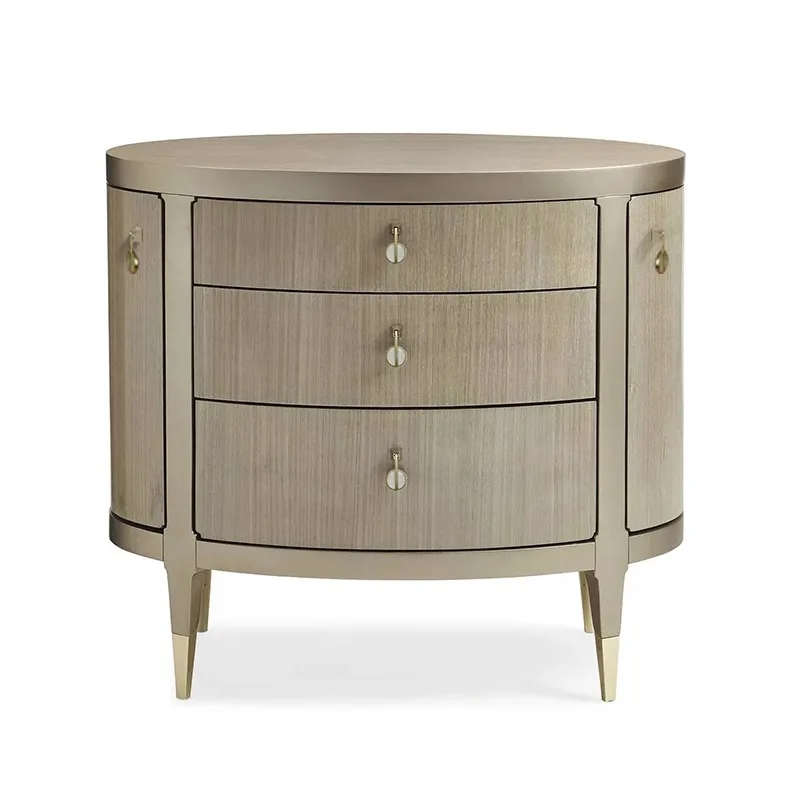

American light luxury solid wood bedside table simple modern bedside table storage bedroom locker furniture