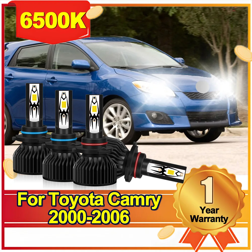 

Для Toyota Camry 2000-2006 9006 9005 комплект светодиодных фар комбинированные лампы 6000 К дальнего ближнего света супер яркий белый 20000LM фара