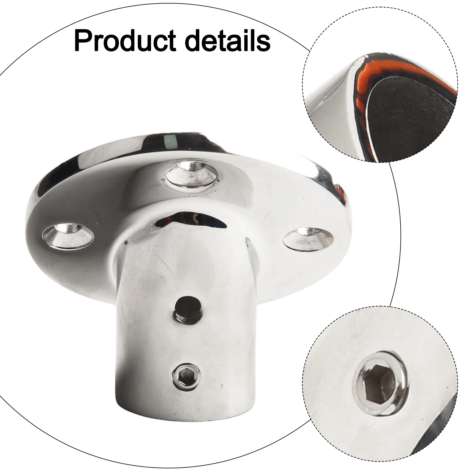 Boat Repair Stainless Steel Handrail Pipe Mounting Bracket Outer Diameter 28mm Fits 7 8 Inch Pipe Direct Replacement