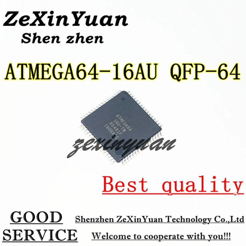 2PCS/5PCS/10PCS/20PCS ATMEGA64-16AU ATMEGA64 16AU QFP-64  8BIT 64KB Microcontroler