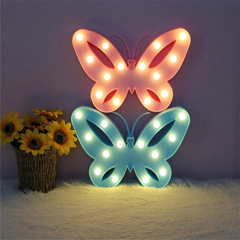 

Pink Butterfly LED Night Light Warm Glowing Decoration for Kids Bedroom Girls Nursery Baby Room Night Lamp LED Light