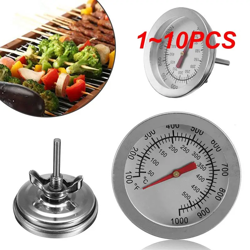 1~10PCS Stainless Steel BBQ Smoker Grill Temperature Gauge Barbecue Thermometer Cooking Food Probe Grill Oven Home Kitchen