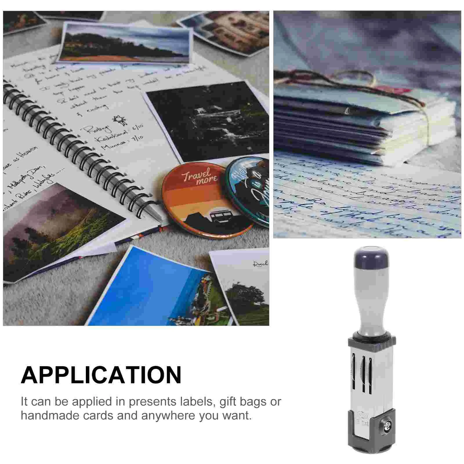 Date Stamp Material (round 21mm) DIY Roller Multi-use Rolling Multipurpose Portable Small Stamper Pp Time Handheld