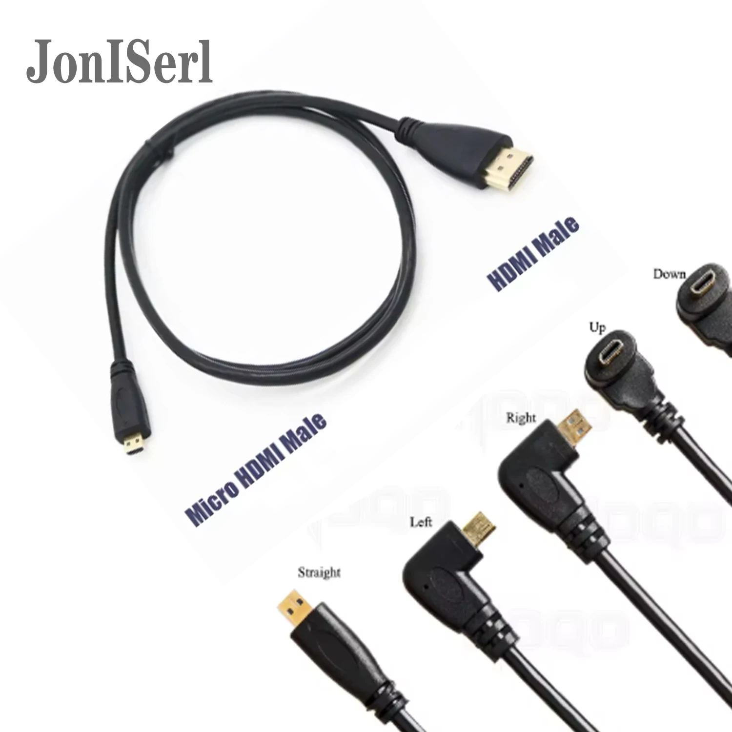 90 Degree Micro HDMI to HDMI Cable UP/Left/Right Angled Micro HDMI Cable for Digital camera Sony a6400 GH4 tablet 50cm/150cm
