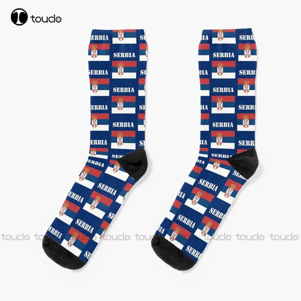 

Serbia Serbian Flag Socks Womens Running Socks Personalized Custom Unisex Adult Teen Youth Socks Street Skateboard Socks Cartoon