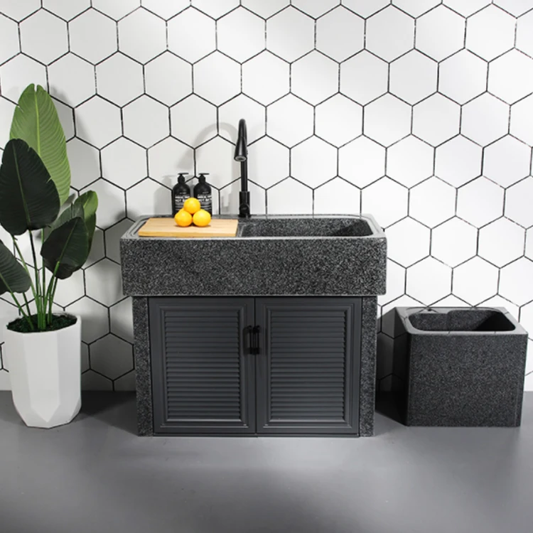 Lavatório de lavanderia de granito pia pia lavanderia